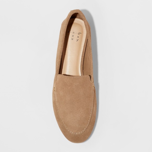 NEW A New Day Taupe Mila Suede Loafers 10/11 NWT - Picture 3 of 8